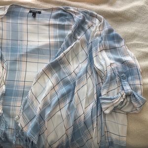 Torrid light blue flannel cardigan